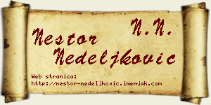 Nestor Nedeljković vizit kartica